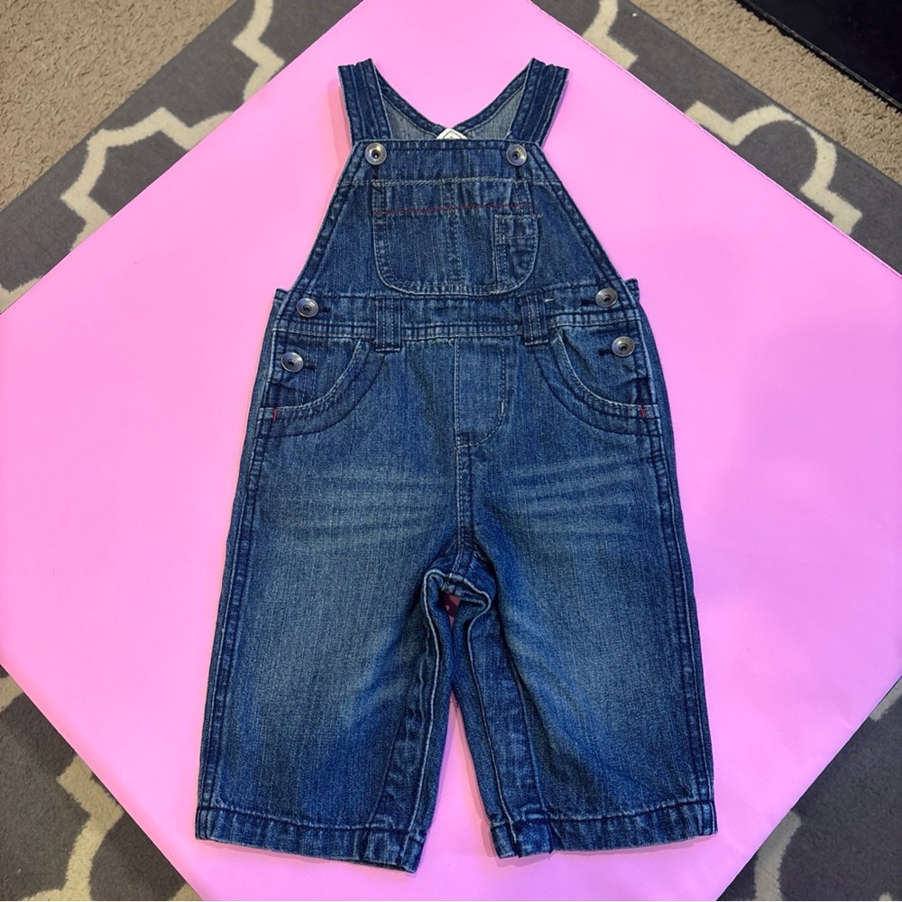 Genuine Baby by OshKosh Blue Jean Denim Overalls Size 9M Months Unisex